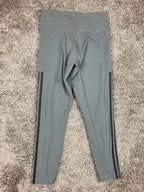 Adidas Women's Essentials 3-Stripe 7/8 Cotton Tights Gray High Rise Size M