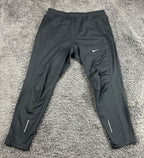 Nike Mens Therma Dri-Fit Fleece Running Pants Thermal Joggers Black Zip Cuffs XL