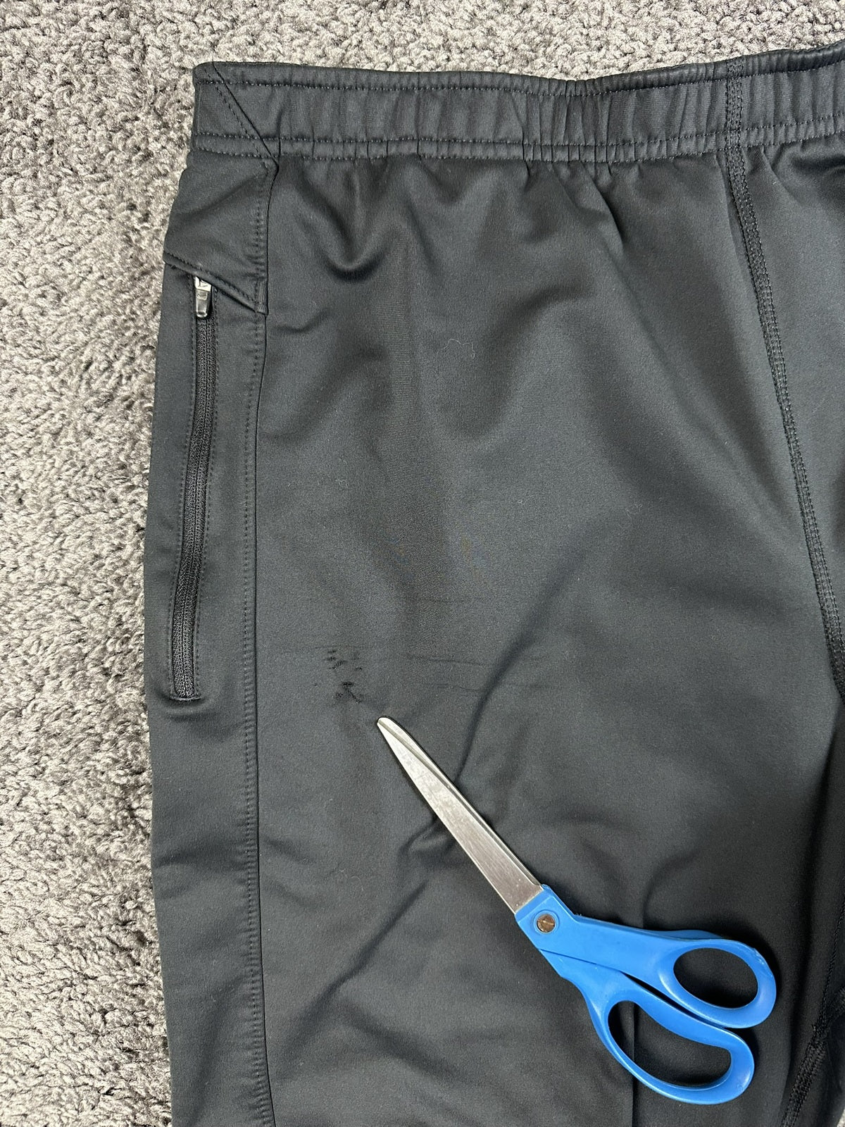 Nike Mens Therma Dri-Fit Fleece Running Pants Thermal Joggers Black Zip Cuffs XL