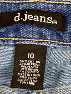 d.jeans Women’s Button Fly Skinny Jeans Size 10 Blue Stretch Denim