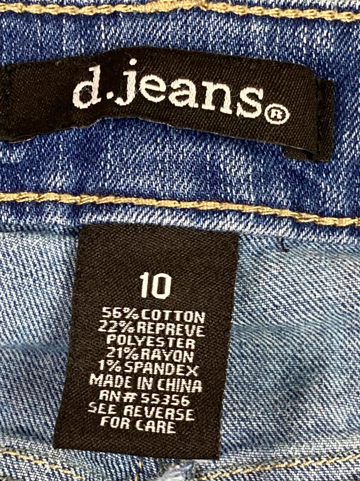 d.jeans Women’s Button Fly Skinny Jeans Size 10 Blue Stretch Denim