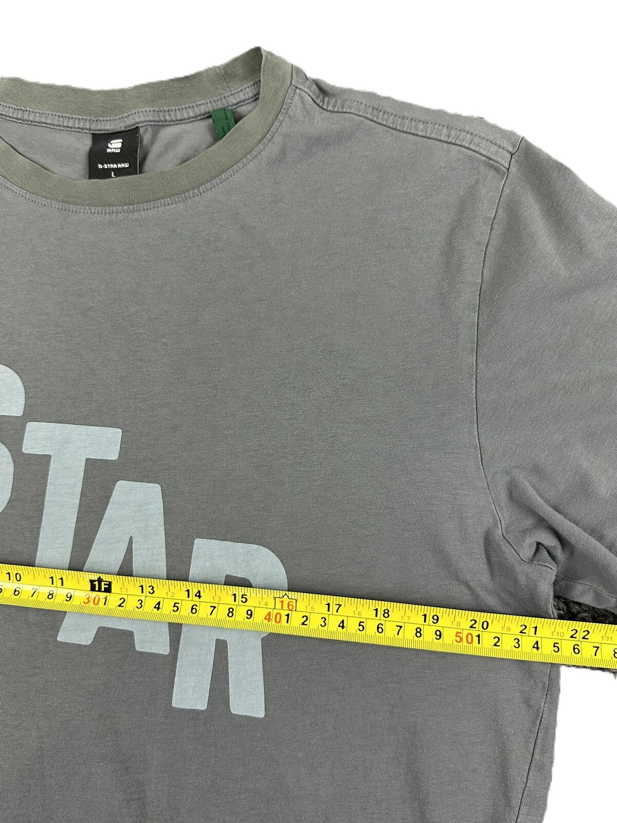 G-Star Raw T-Shirt Mens Gray Logo Graphic Short Sleeve Sustainable Cotton Sz L