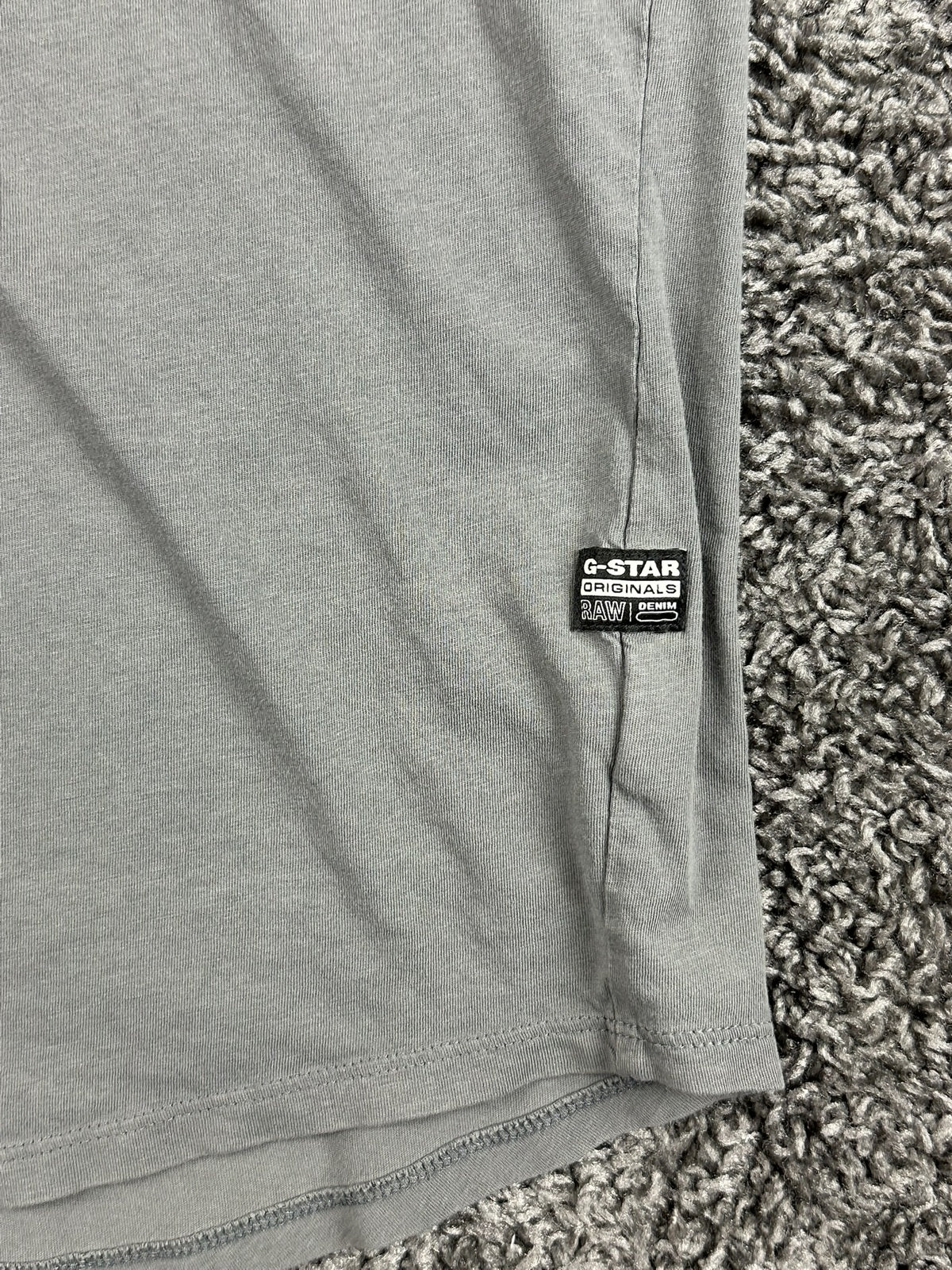 G-Star Raw T-Shirt Mens Gray Logo Graphic Short Sleeve Sustainable Cotton Sz L