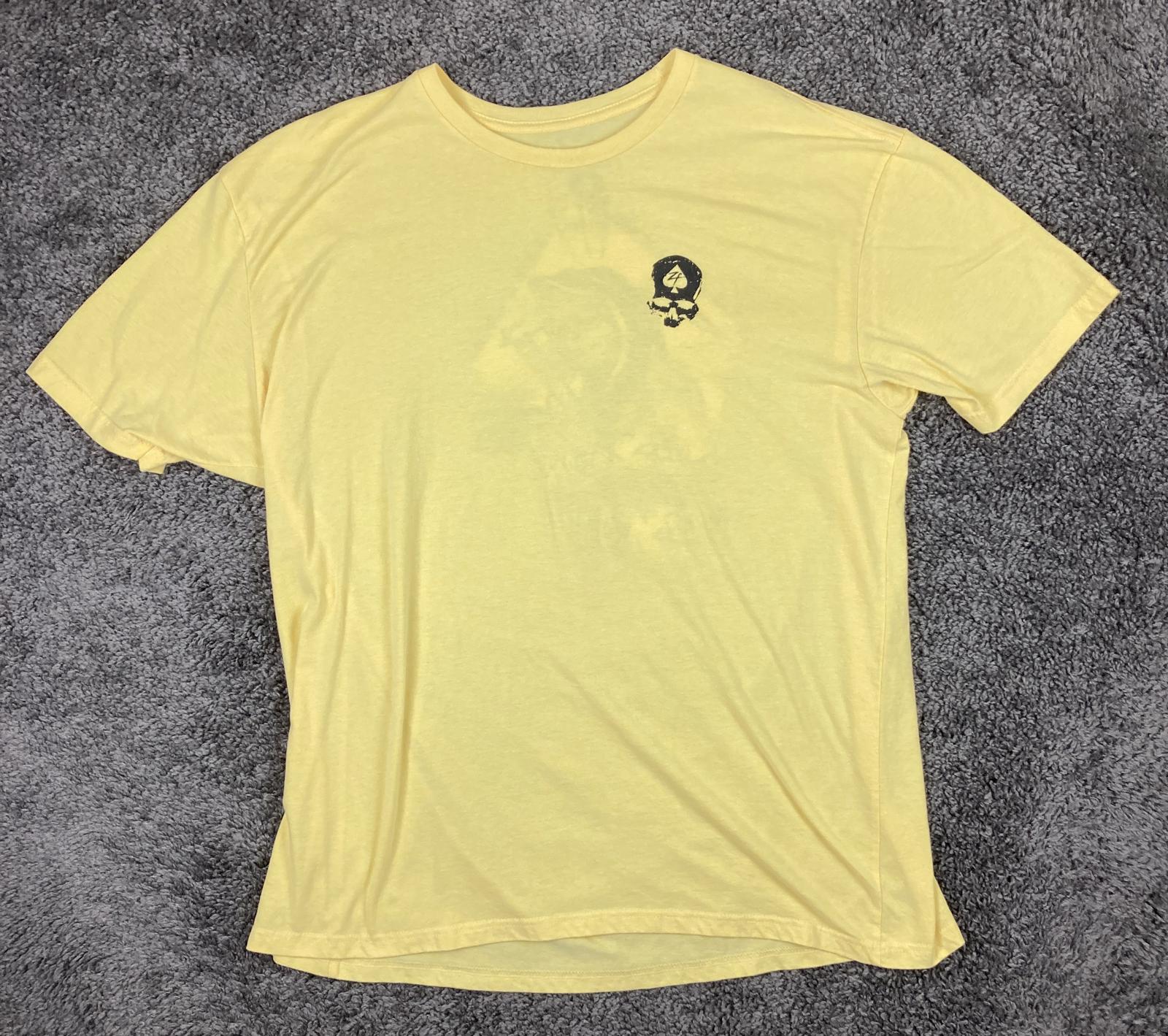 Zero Foxtrot Extended Vacation T-Shirt Mens Yellow Grim Reaper Graphic USA 2XL