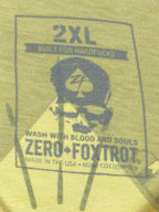 Zero Foxtrot Extended Vacation T-Shirt Mens Yellow Grim Reaper Graphic USA 2XL