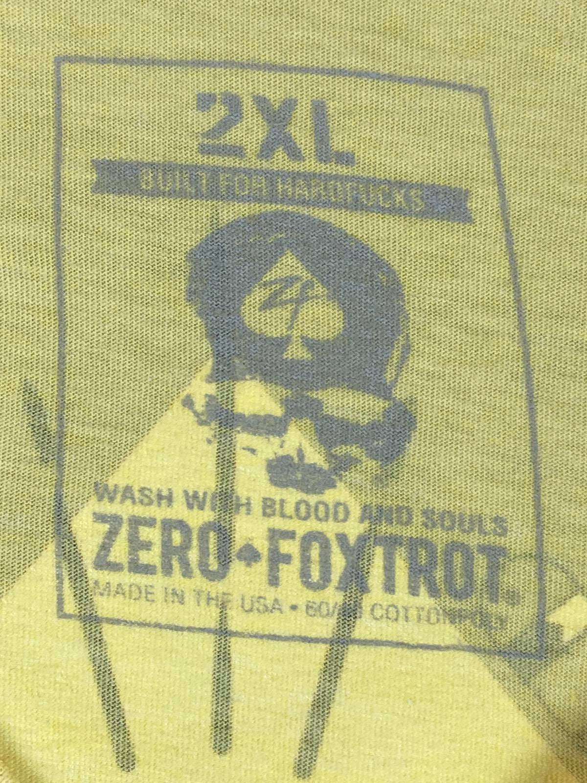 Zero Foxtrot Extended Vacation T-Shirt Mens Yellow Grim Reaper Graphic USA 2XL