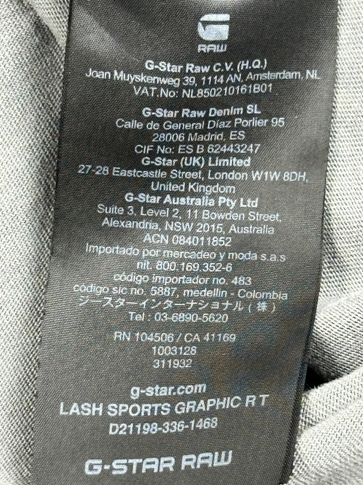 G-Star Raw T-Shirt Mens Gray Logo Graphic Short Sleeve Sustainable Cotton Sz L