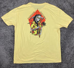 Zero Foxtrot Extended Vacation T-Shirt Mens Yellow Grim Reaper Graphic USA 2XL