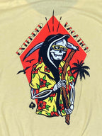 Zero Foxtrot Extended Vacation T-Shirt Mens Yellow Grim Reaper Graphic USA 2XL