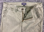 NYDJ Marilyn Straight Ankle Patchwork Chino Pants Womens Olive Khaki Raw Hem 8