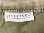 NYDJ Marilyn Straight Ankle Patchwork Chino Pants Womens Olive Khaki Raw Hem 8