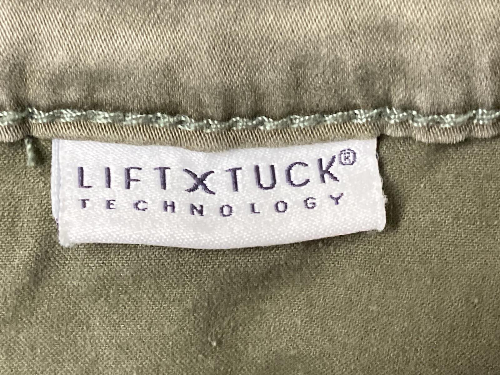 NYDJ Marilyn Straight Ankle Patchwork Chino Pants Womens Olive Khaki Raw Hem 8
