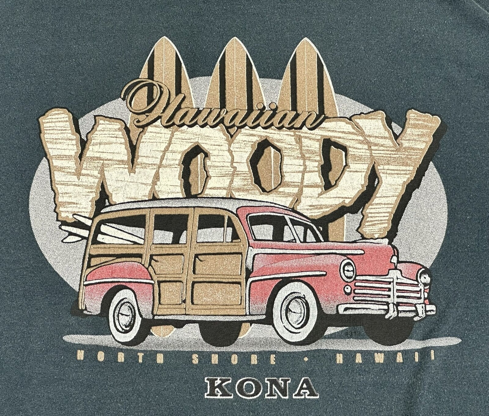 Hawaiian Woody Tank Top Mens Black Kona North Shore Fruit of the Loom Sz 3XL