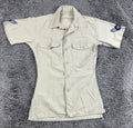 Vtg 1956 USAF Tan Tropical Shirt Mens Air Force Military Cotton Uniform 15.5 M
