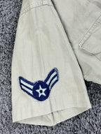 Vtg 1956 USAF Tan Tropical Shirt Mens Air Force Military Cotton Uniform 15.5 M