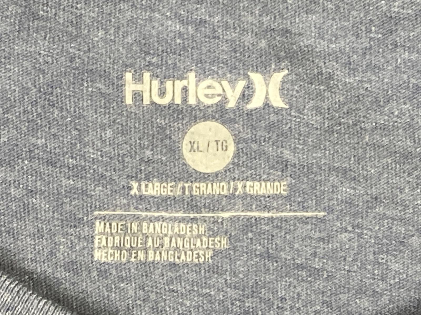 Hurley Men's Pinehappy Everyday Washed T-Shirt Blue Pineapple Smiley Logo Sz XL