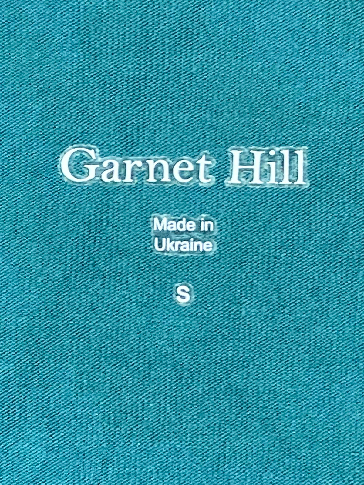 Garnet Hill Women's Teal Green Knit Trapeze Swing Dress 3/4 Sleeve Stretch Small