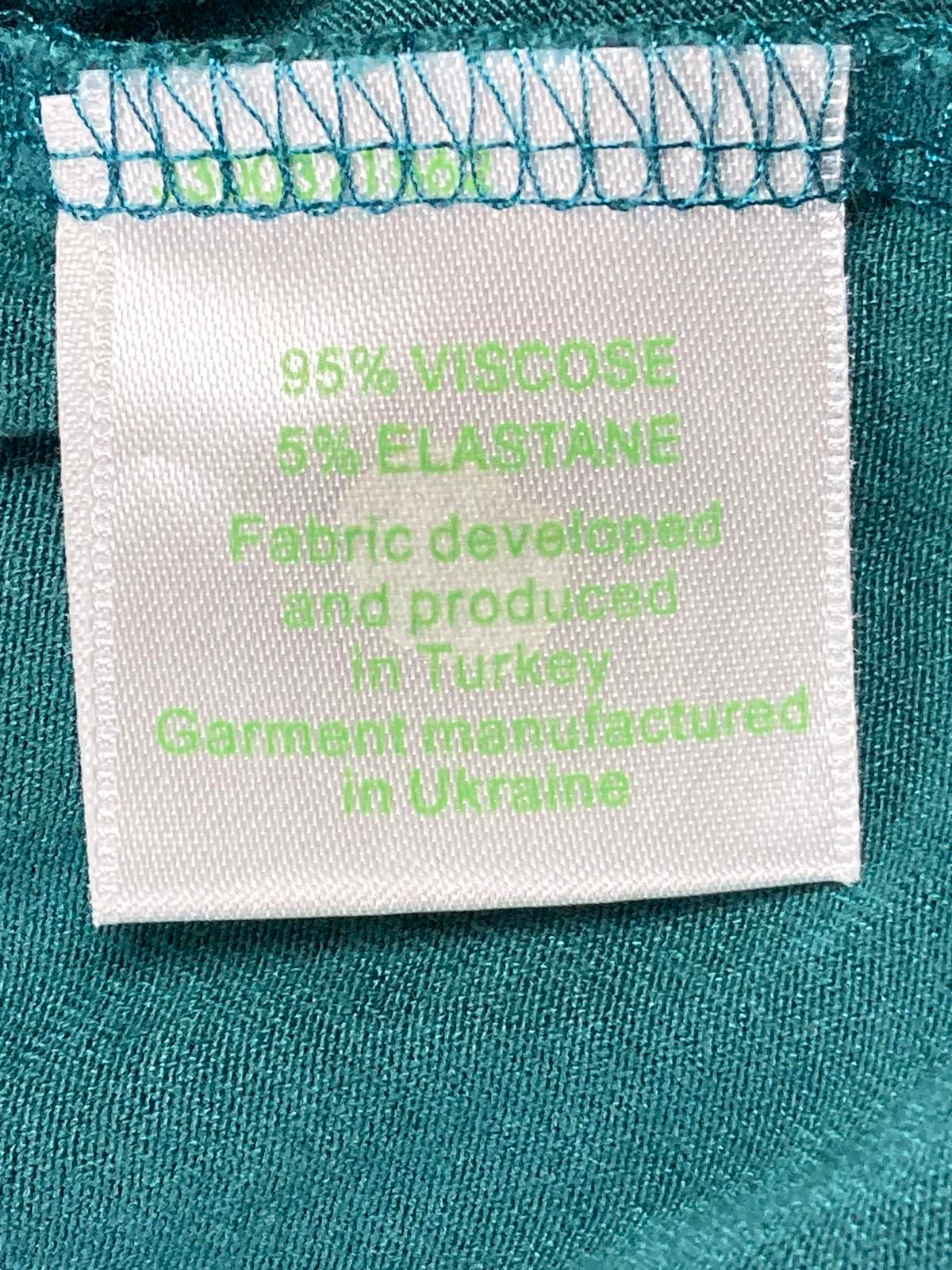 Garnet Hill Women's Teal Green Knit Trapeze Swing Dress 3/4 Sleeve Stretch Small