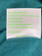 Garnet Hill Women's Teal Green Knit Trapeze Swing Dress 3/4 Sleeve Stretch Small