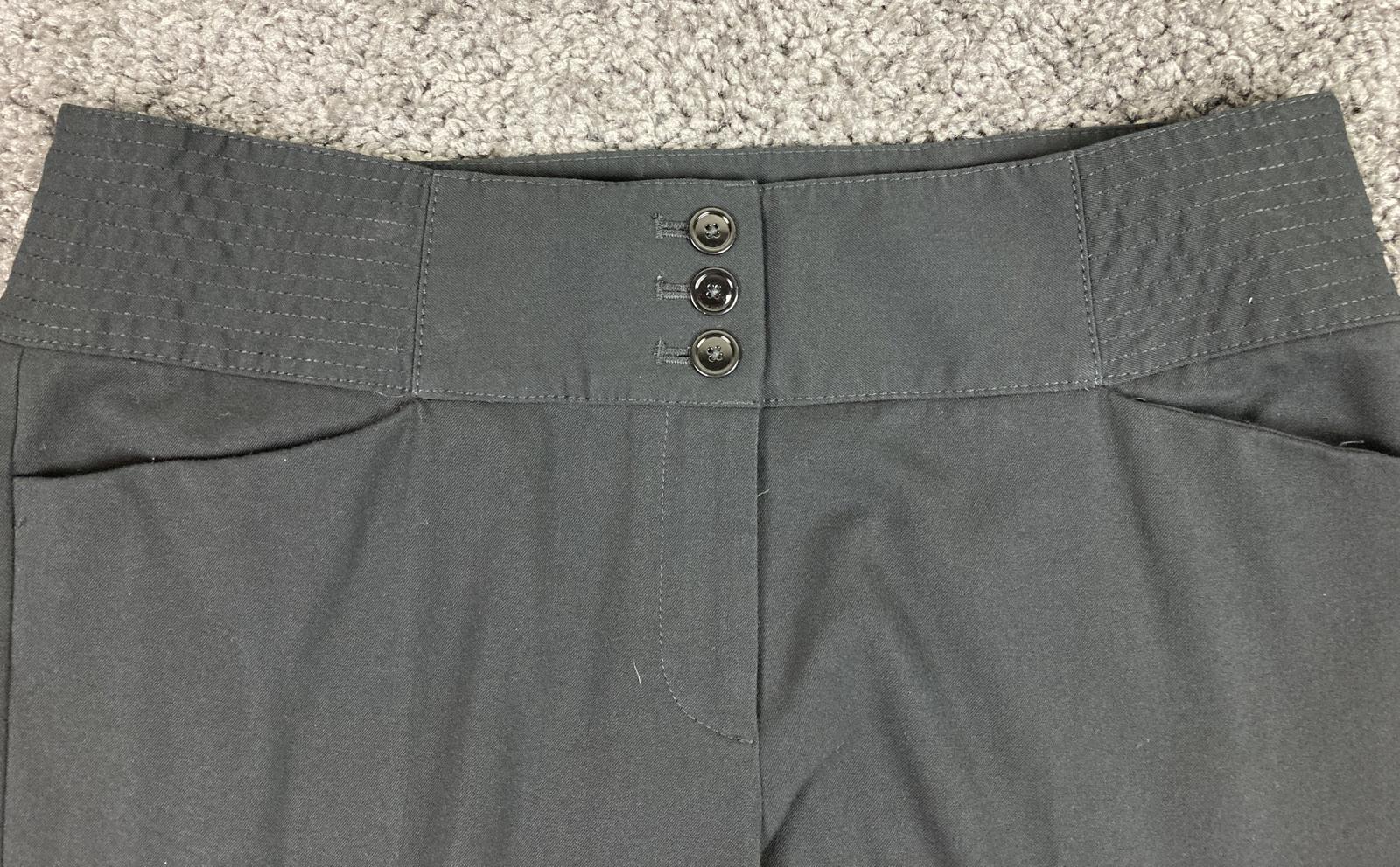 White House Black Market Women Black Dress Pants Size 6S flare leg