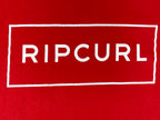 Rip Curl Men's XL Red Graphic T-Shirt Box Logo Standard Fit Short Sleeve Cotton