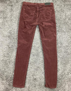 Big Star 1974 Alex Skinny Corduroy Pants Womens 27R Burgundy Stretch