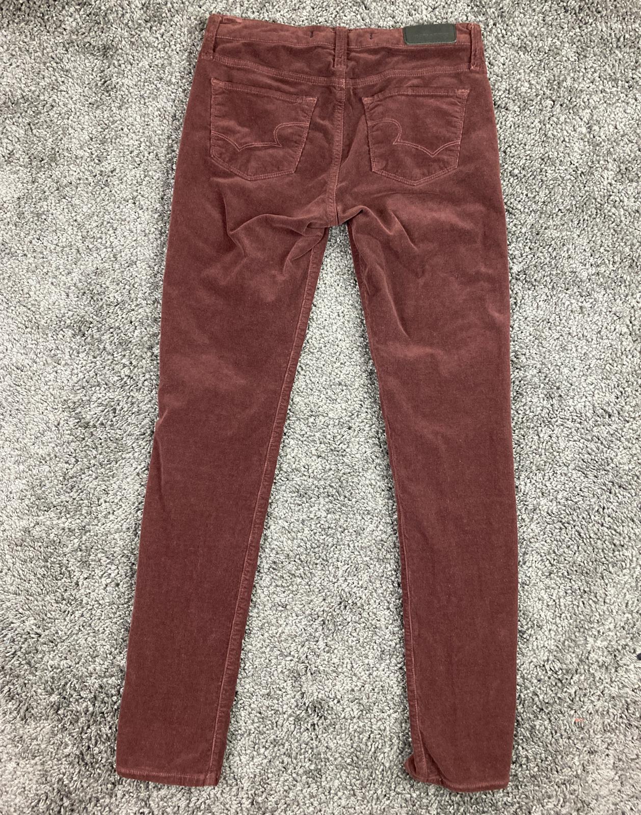 Big Star 1974 Alex Skinny Corduroy Pants Womens 27R Burgundy Stretch
