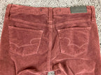 Big Star 1974 Alex Skinny Corduroy Pants Womens 27R Burgundy Stretch
