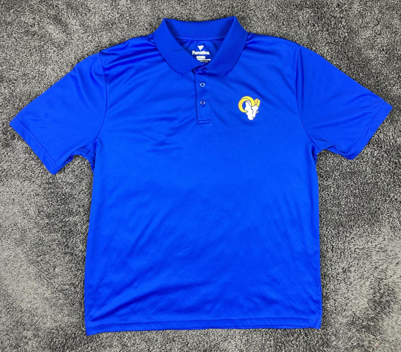 Los Angeles Rams Men's Fanatics Royal Blue Component Polo Shirt NFL Golf XL