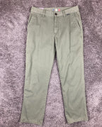 Quiksilver Union Stretch Chino Pants Olive Green Slim Straight Leg Mens Size 30