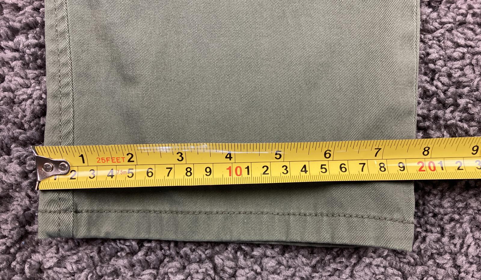 Quiksilver Union Stretch Chino Pants Olive Green Slim Straight Leg Mens Size 30