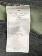 Quiksilver Union Stretch Chino Pants Olive Green Slim Straight Leg Mens Size 30