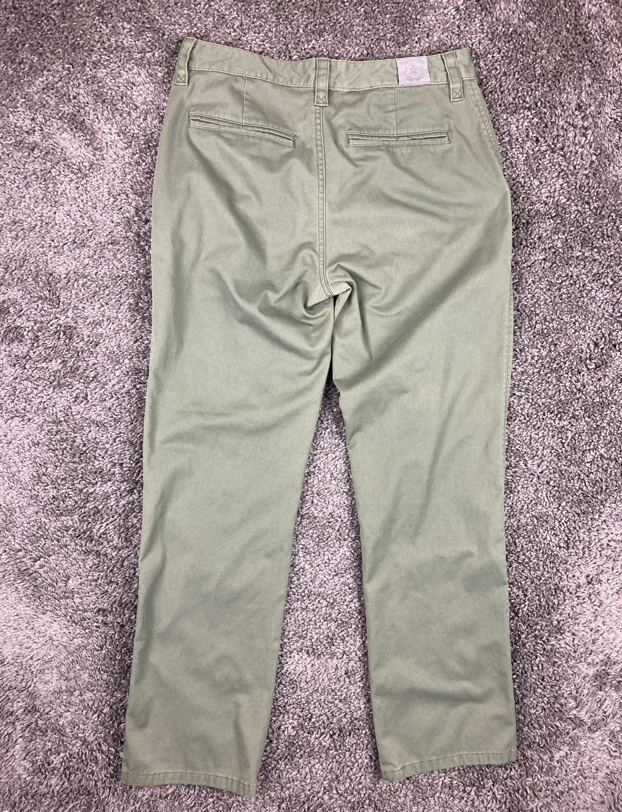 Quiksilver Union Stretch Chino Pants Olive Green Slim Straight Leg Mens Size 30