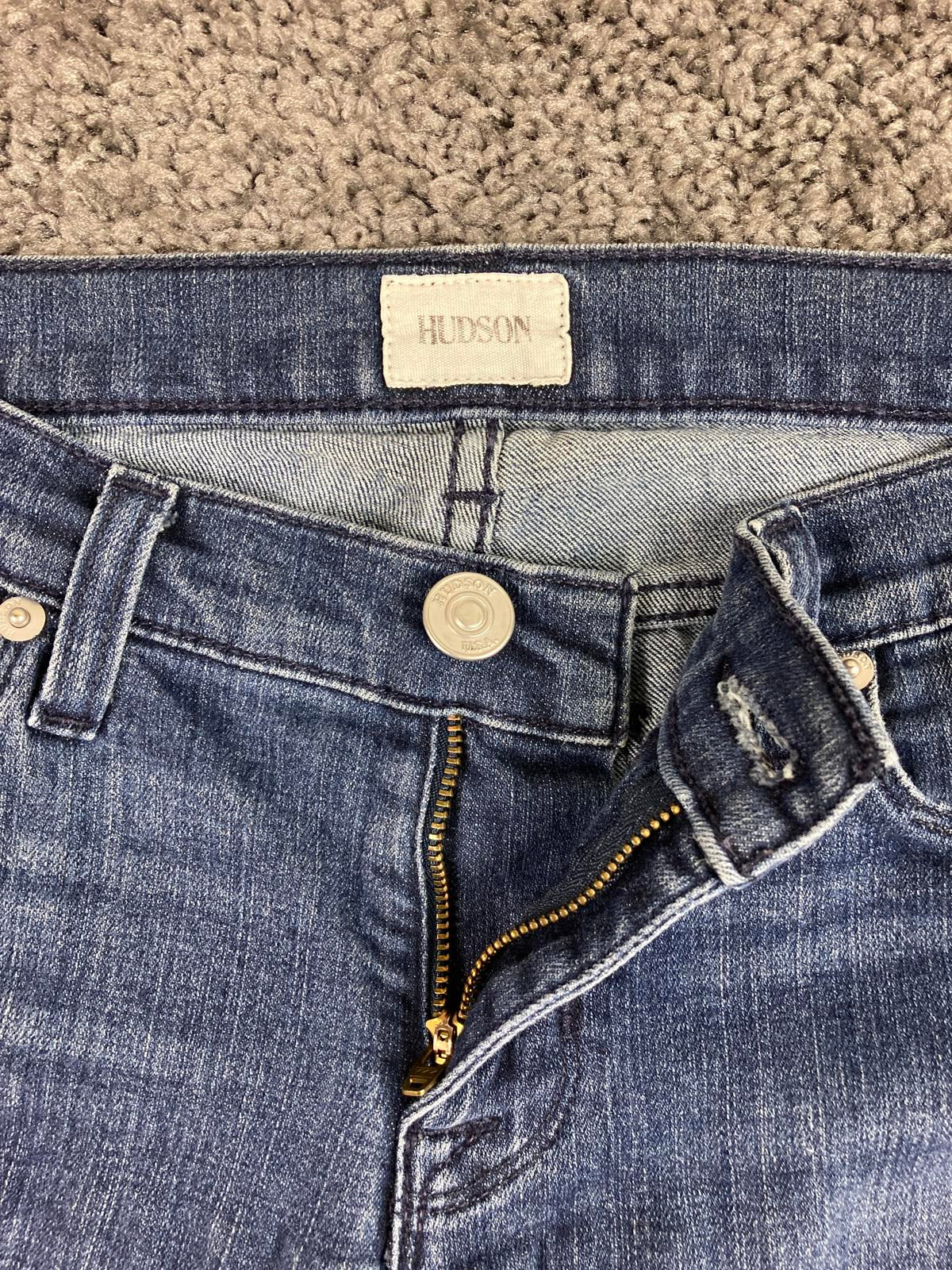 Hudson Krista Super Skinny Jeans Women Size 26 Sevi Wash Stretch Denim Mid Rise