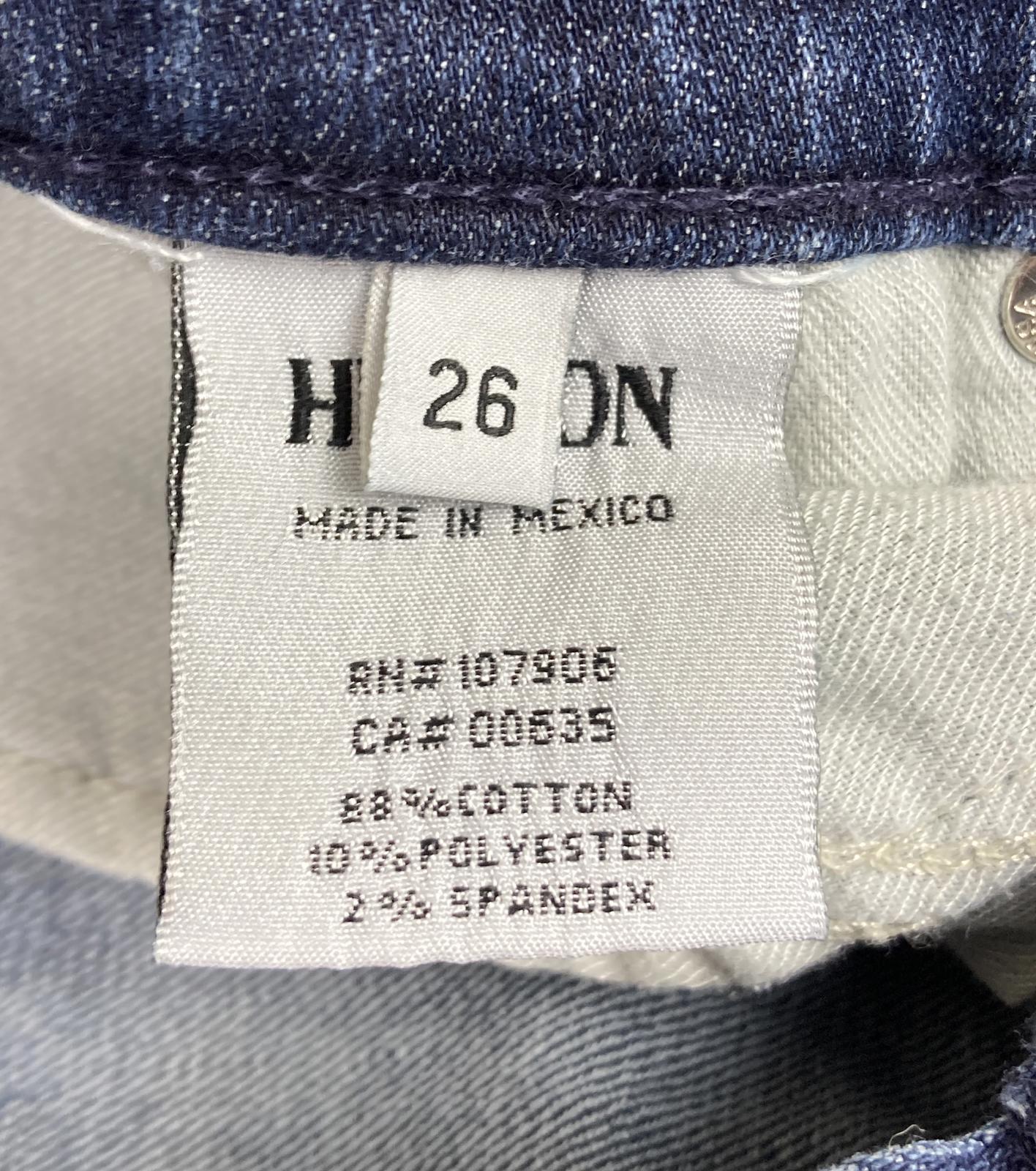 Hudson Krista Super Skinny Jeans Women Size 26 Sevi Wash Stretch Denim Mid Rise