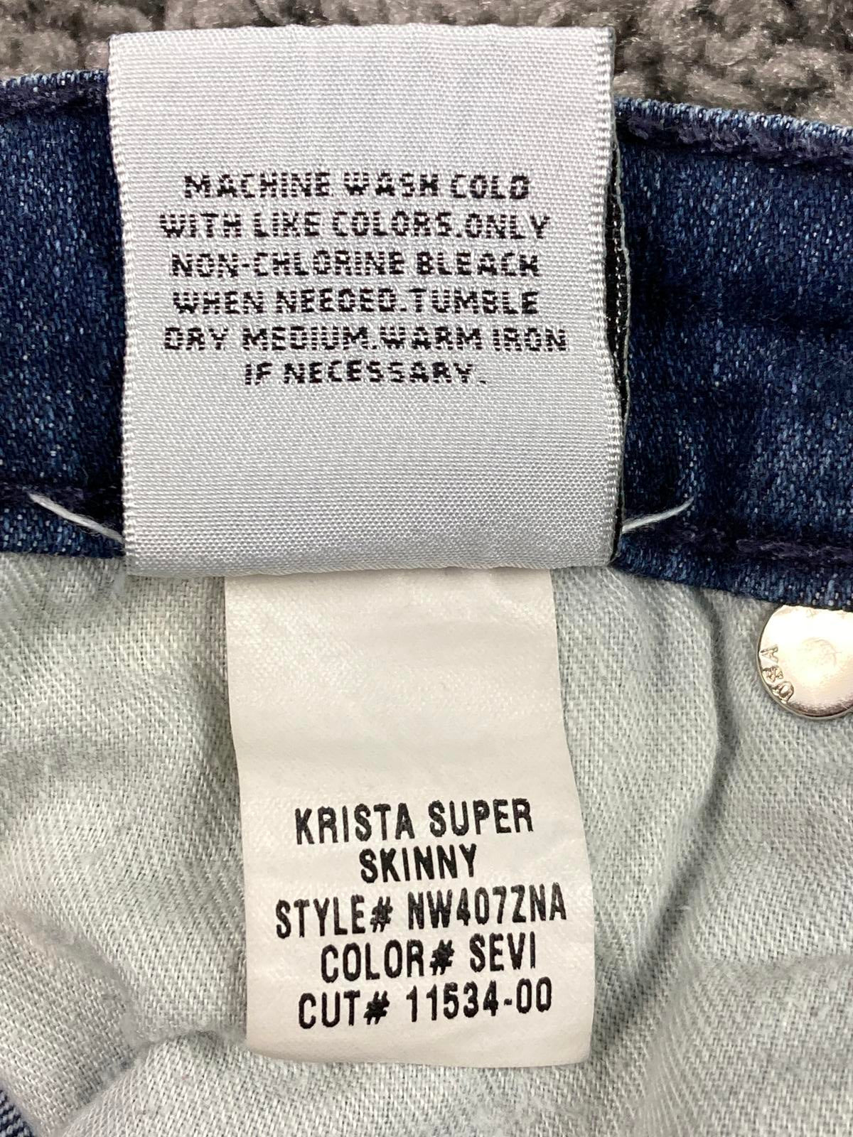 Hudson Krista Super Skinny Jeans Women Size 26 Sevi Wash Stretch Denim Mid Rise