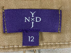 NYDJ Skinny Pants Women Size 12 Tan Lift Tuck Stretch Legging