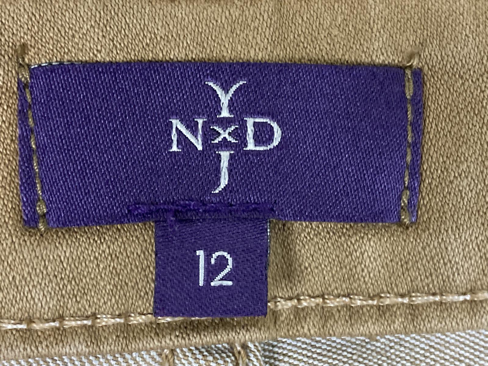 NYDJ Skinny Pants Women Size 12 Tan Lift Tuck Stretch Legging