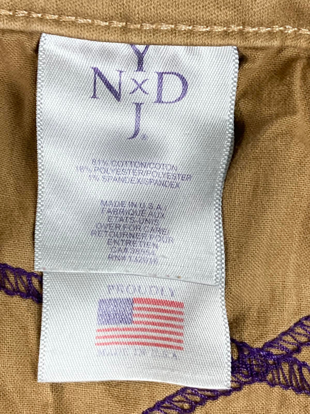 NYDJ Skinny Pants Women Size 12 Tan Lift Tuck Stretch Legging