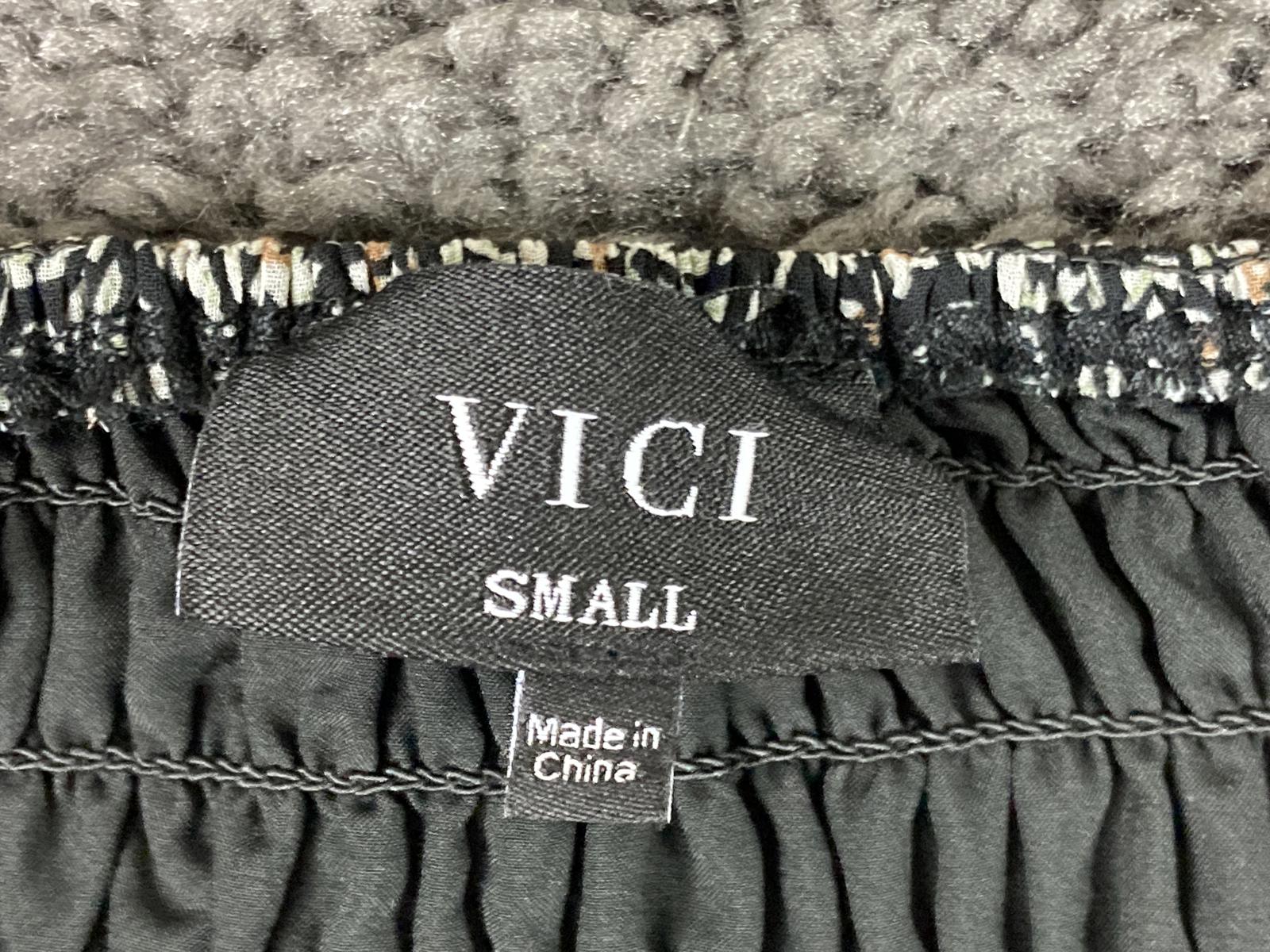 Vici Morris Floral Bell Sleeve Ruched Mini Dress Black White Boho Square Neck S