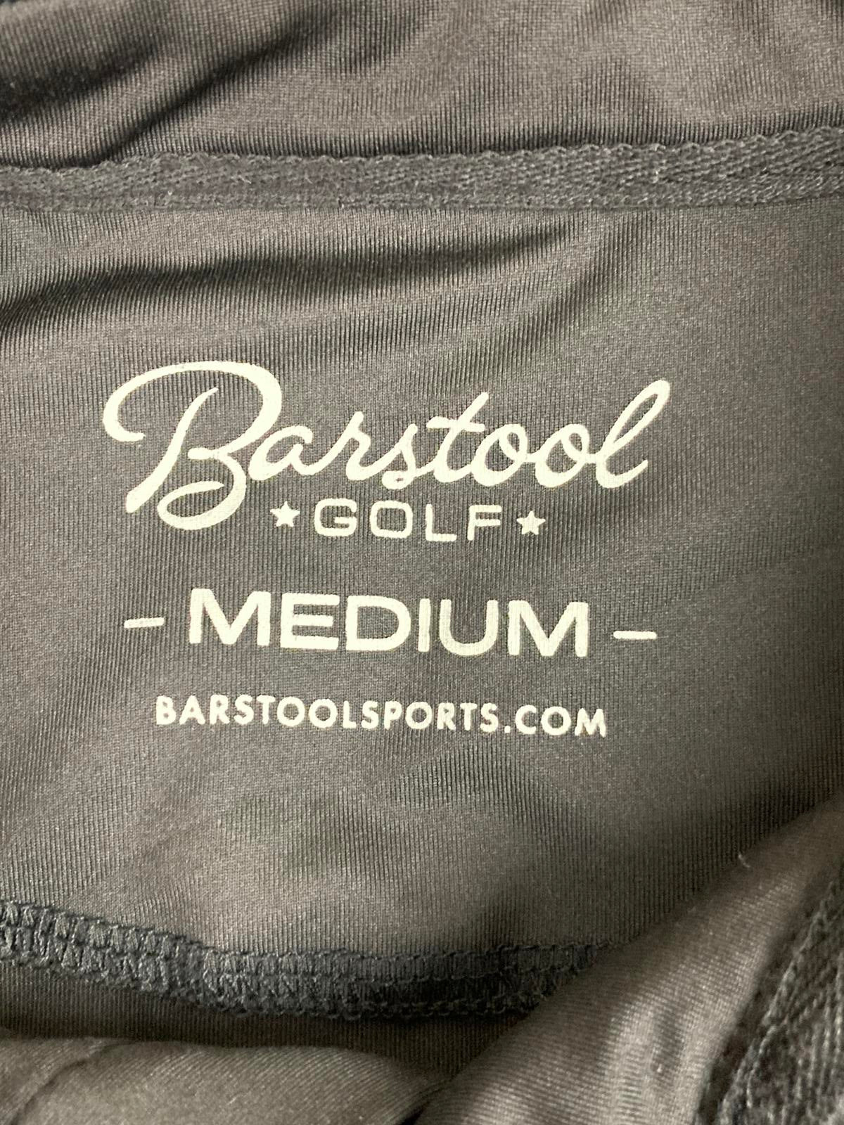 Barstool Golf Performance Polo Shirt Black Men’s Size Medium Stretch Athletic