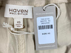 Haven Well Within Organic Cotton Interlock Joggers Women's Beige Tan Sz XS NWT