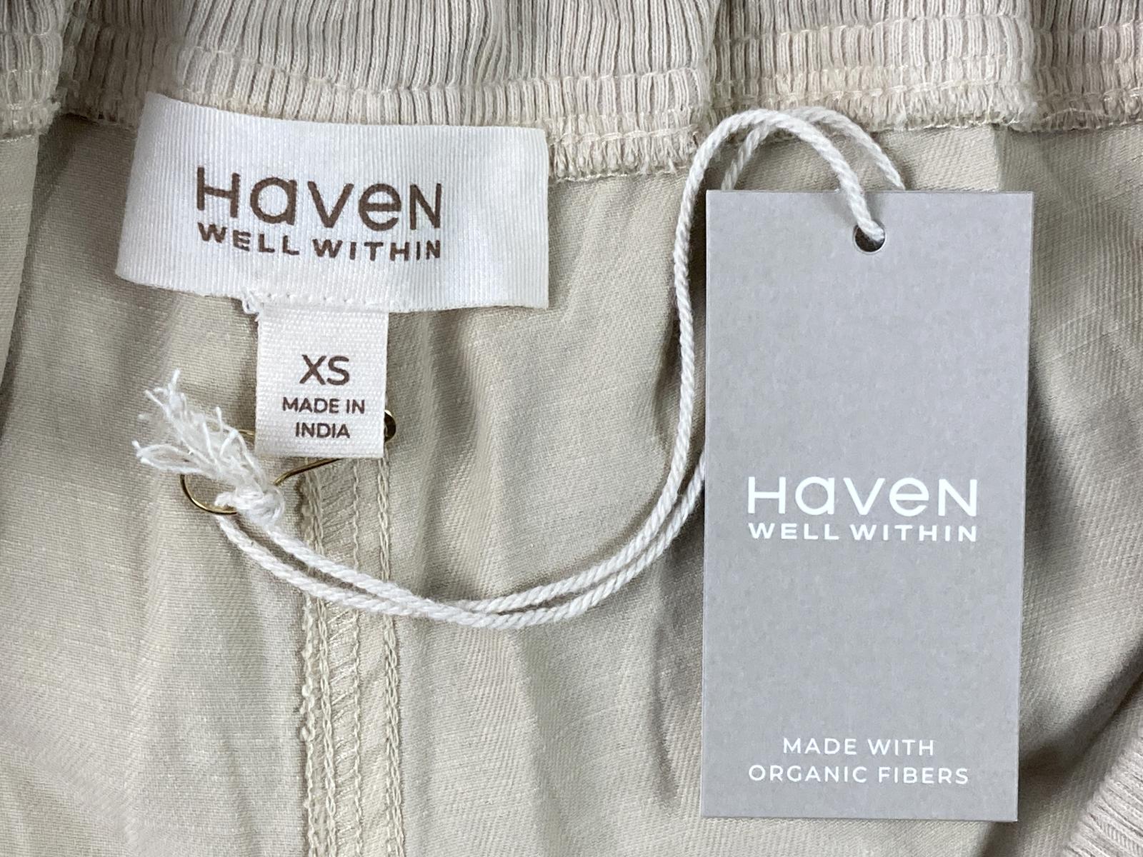 Haven Well Within Organic Cotton Interlock Joggers Women's Beige Tan Sz XS NWT
