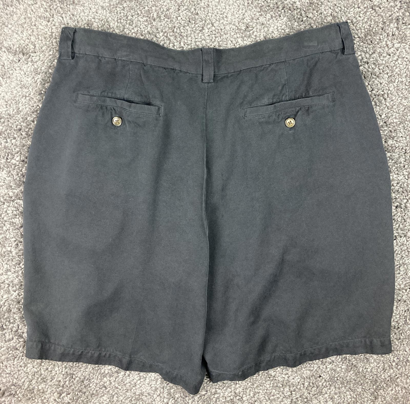 Tommy Bahama Black Dress Shorts Size 36 100% Silk