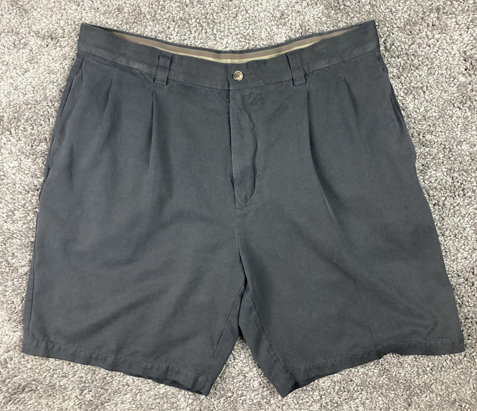 Tommy Bahama Black Dress Shorts Size 36 100% Silk