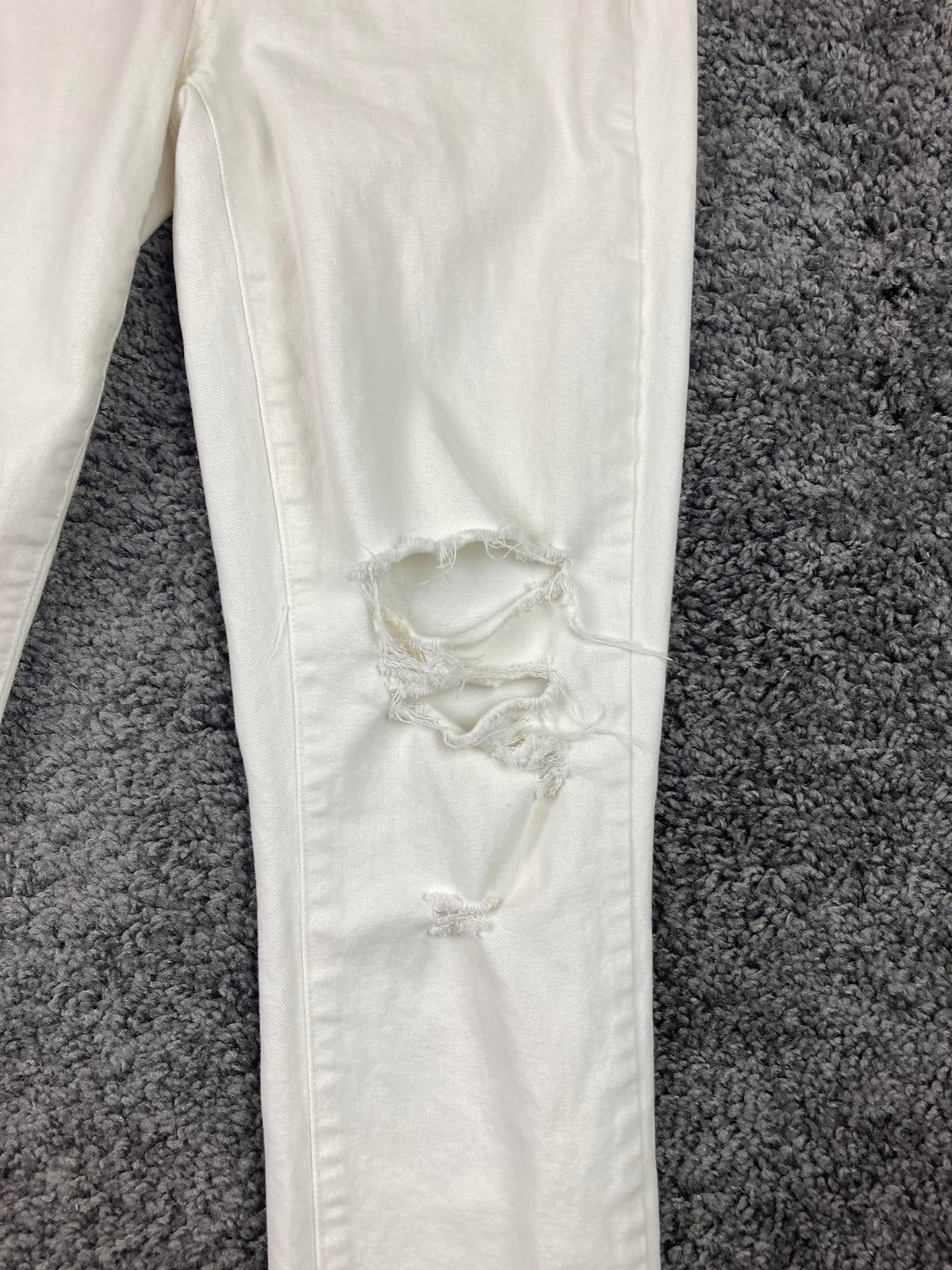 Paige Jeans Women's White Distressed Margot Ultra Skinny Size 28