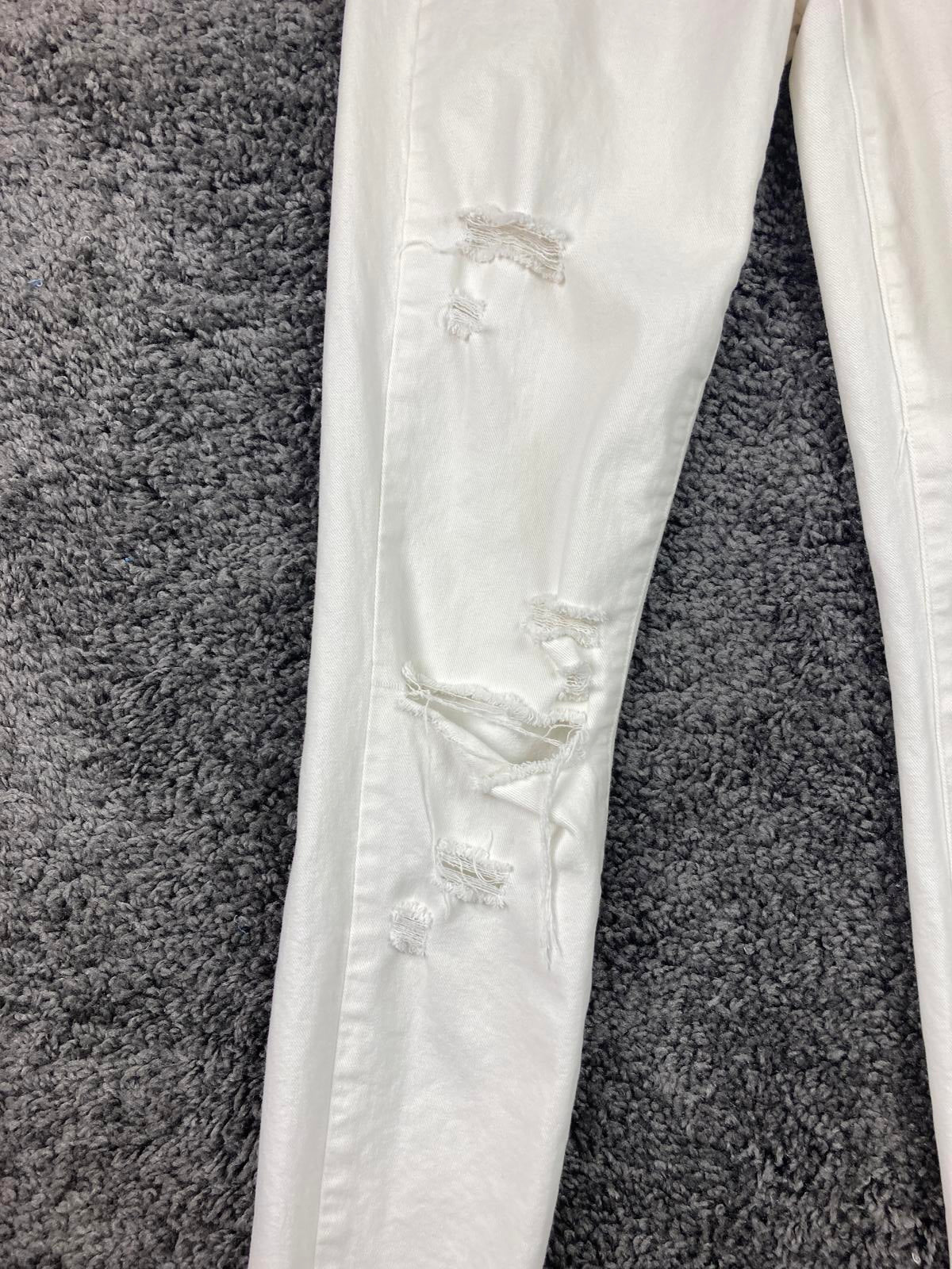 Paige Jeans Women's White Distressed Margot Ultra Skinny Size 28