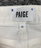 Paige Jeans Women's White Distressed Margot Ultra Skinny Size 28