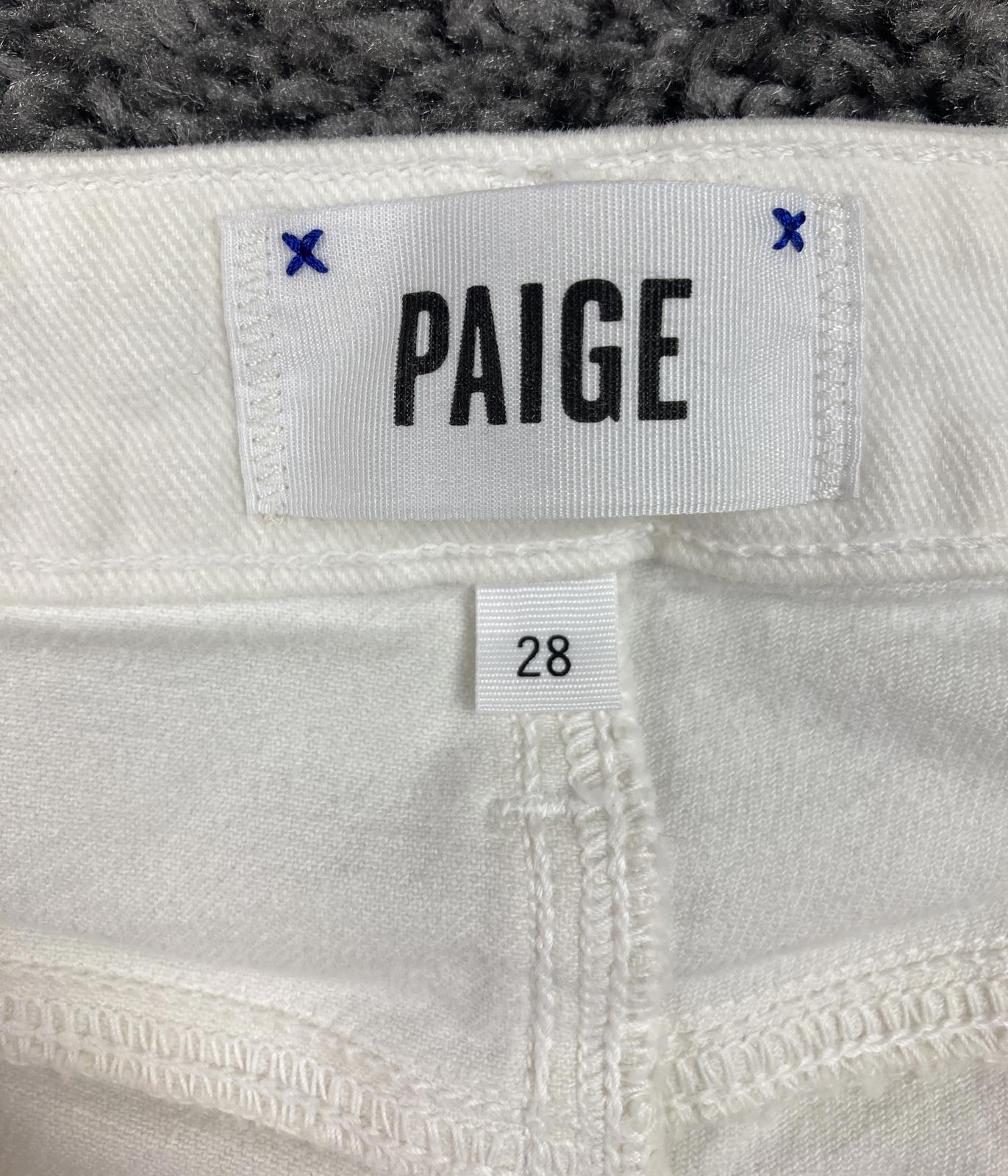 Paige Jeans Women's White Distressed Margot Ultra Skinny Size 28