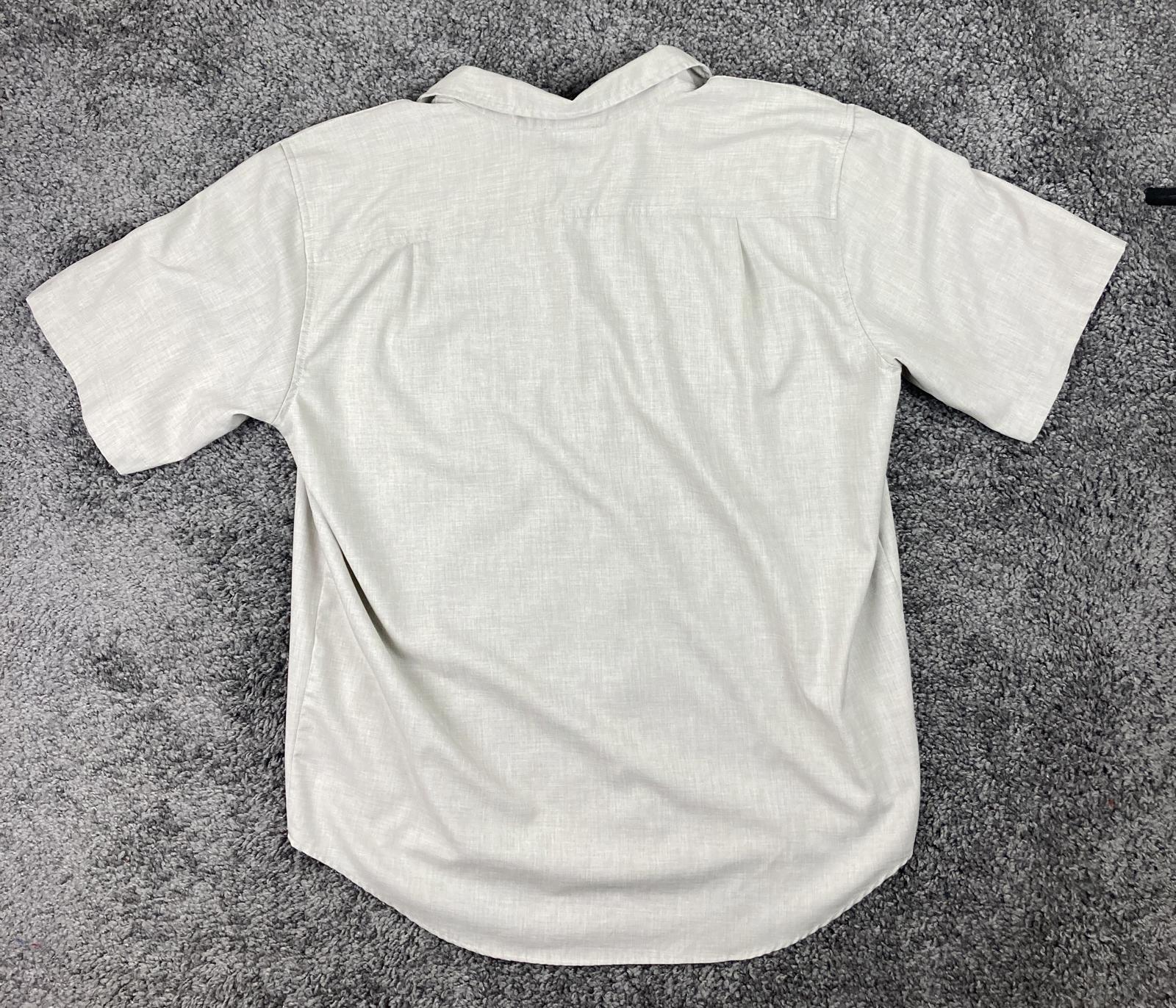 Orvis Men Shirt  Short Sleeve Button Front Fishing Tan Lightweight Size XL